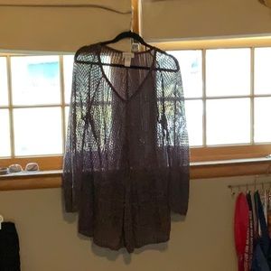 Open weave tunic